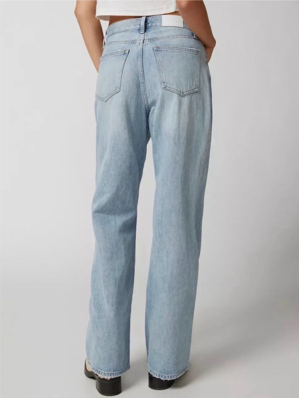 Pistola Bobbie Wide Leg Crossover Jeans - Picture 2 of 16